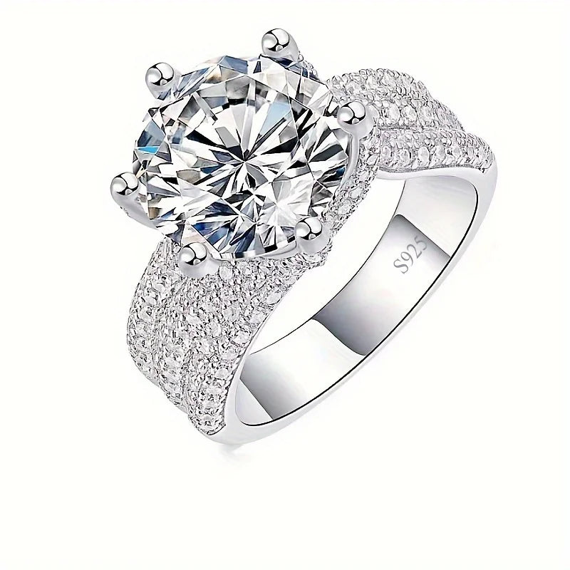 3–5 CT Round Moissanite Eternity Ring
