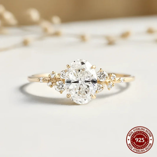 1–3 CT Oval Cut Moissanite Halo Half Eternity Ring