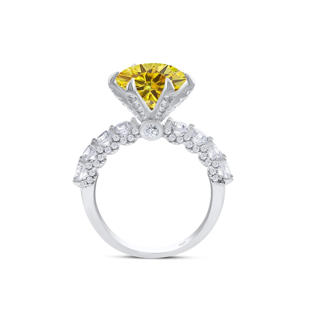 925 Sterling Silver Women's Ring 3/5CT Moissanite Fairy Ring With Certificate D Color Relationship Gift Fine Jewelry Engagement