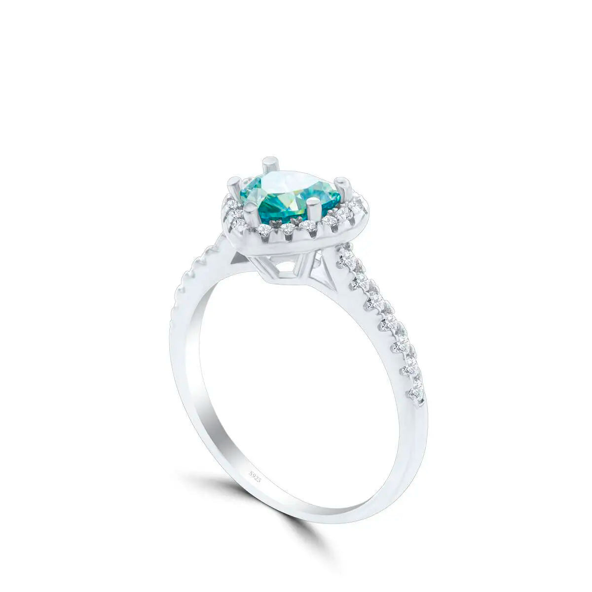 D Color Moissanite Women's Ring Real 925 Sterling Silver Heart-shaped Shining Ring With Certificate Proposal Luxury Jewelry Gift