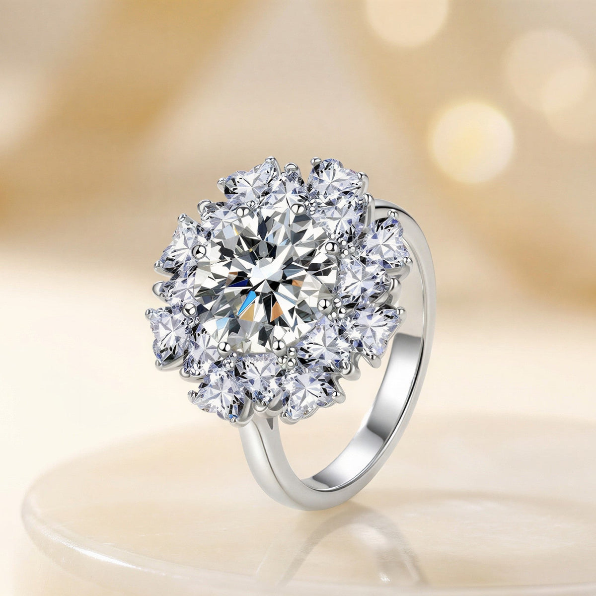 Everly Bloom Cocktail Ring - flower cocktail ring