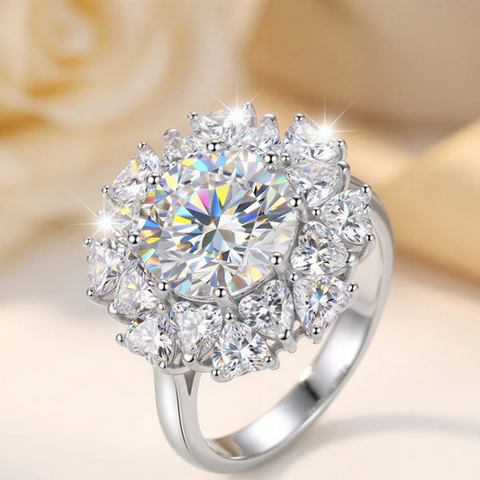 Everly Bloom Cocktail Ring close-up