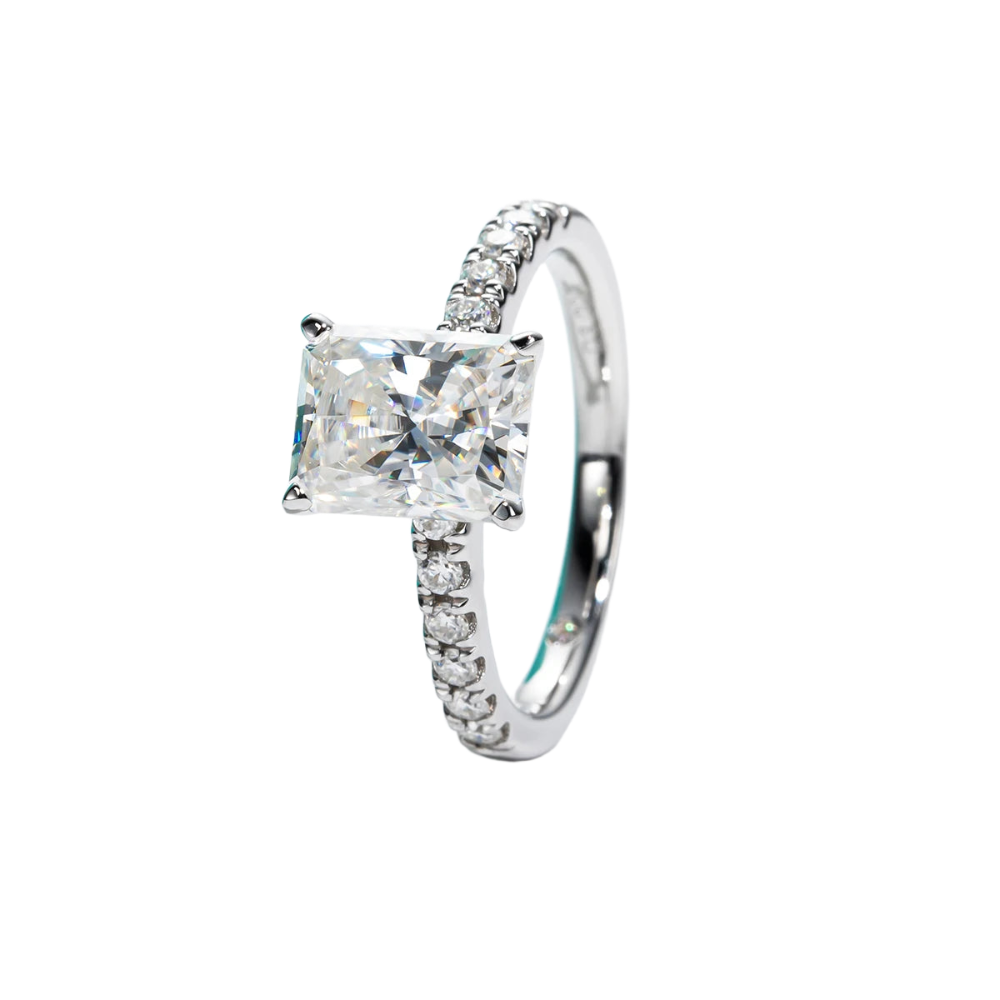 3 CT Radiant Cut Moissanite Engagement Ring