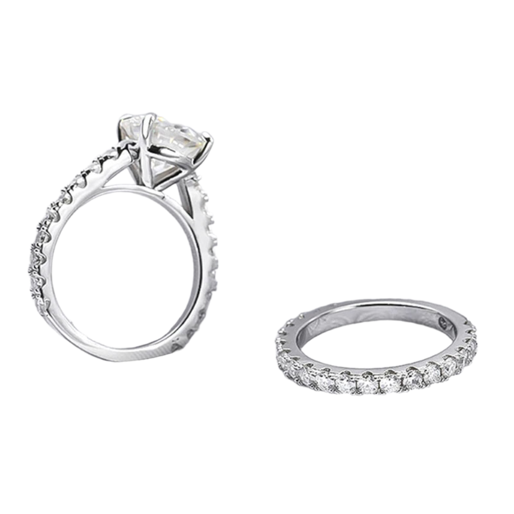 0.6–4.2 CT Round Moissanite Stackable Band Set