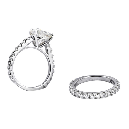 0.6–4.2 CT Round Moissanite Stackable Band Set