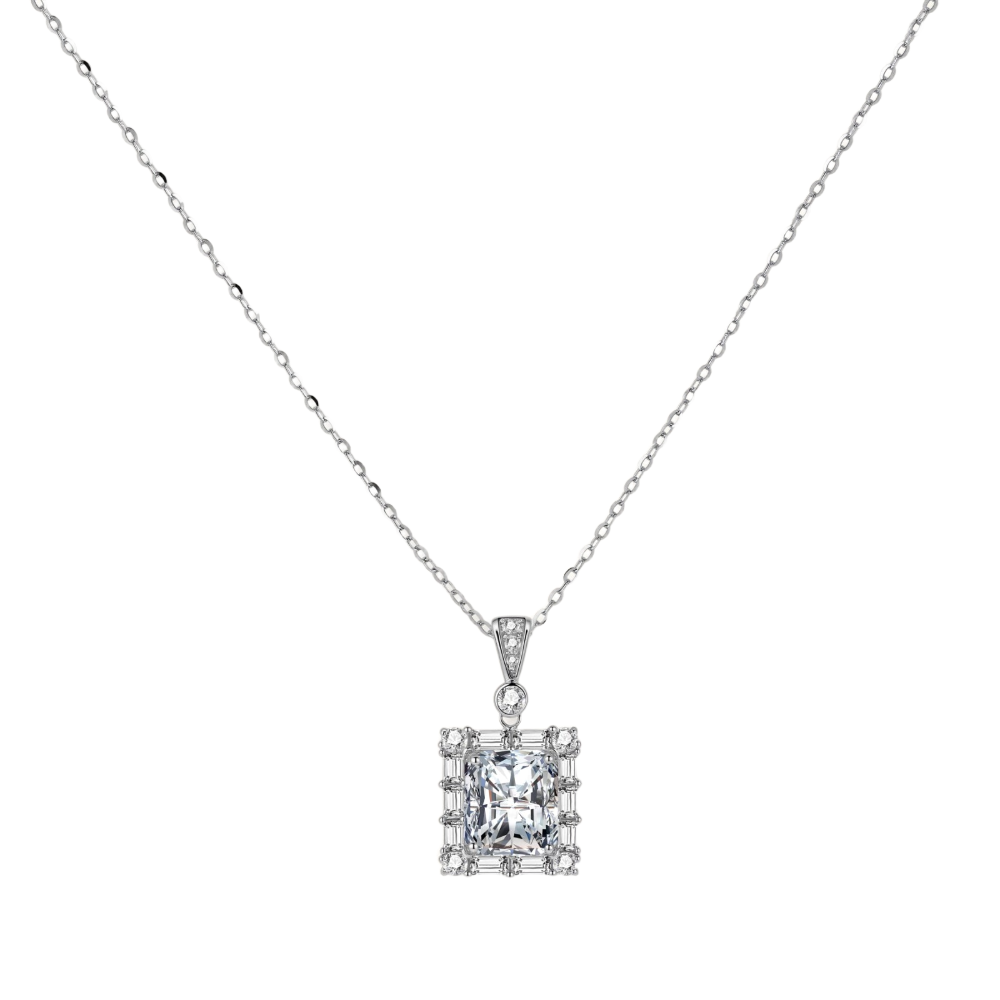 Geometric Luxe Moissanite Pendant