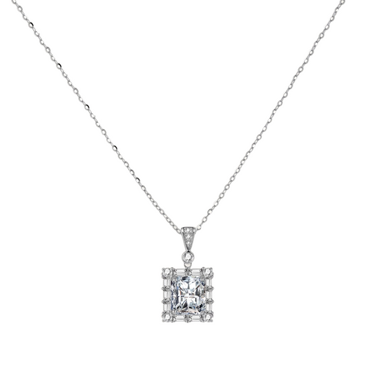 Geometric Luxe Moissanite Pendant