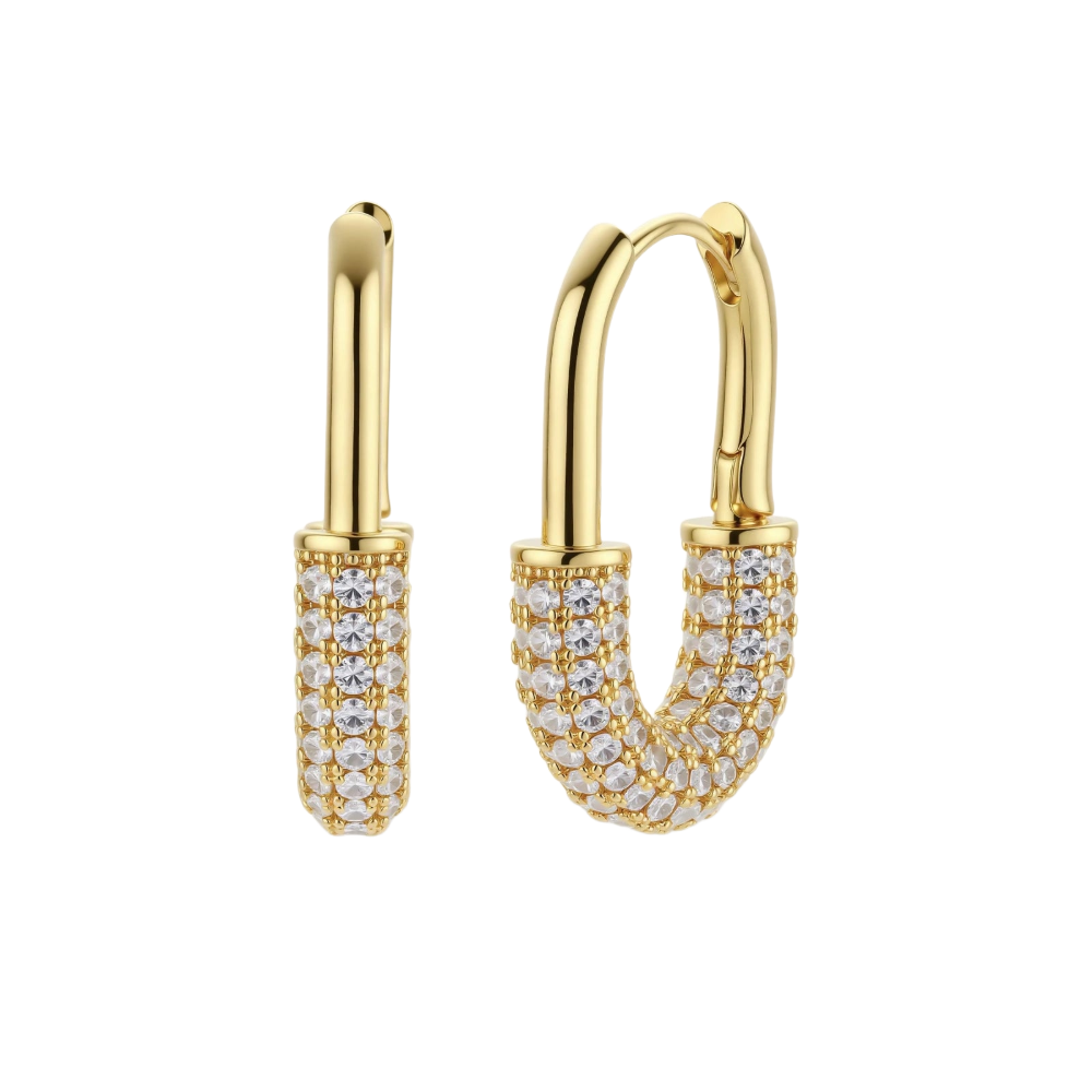 Golden Glow Huggie Hoops