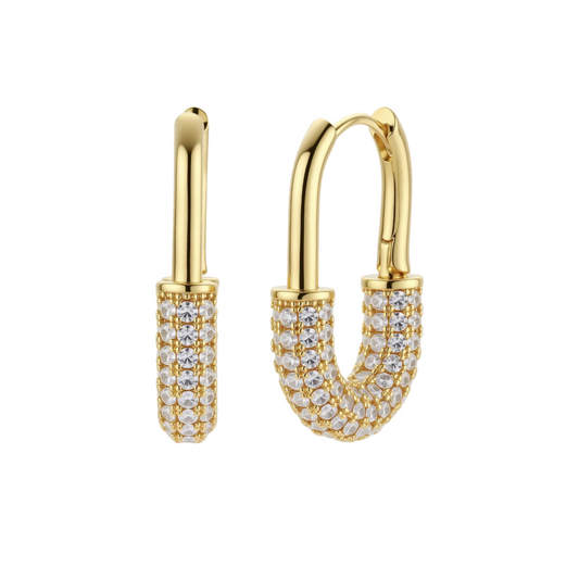 Golden Glow Huggie Hoops
