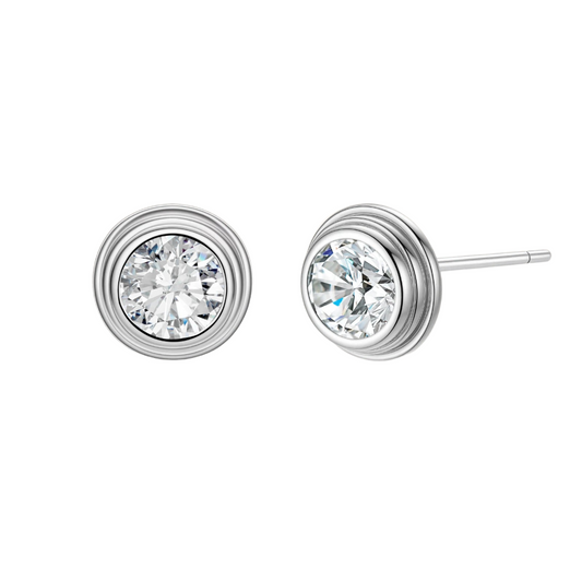 Orbit Moissanite Stud Earrings