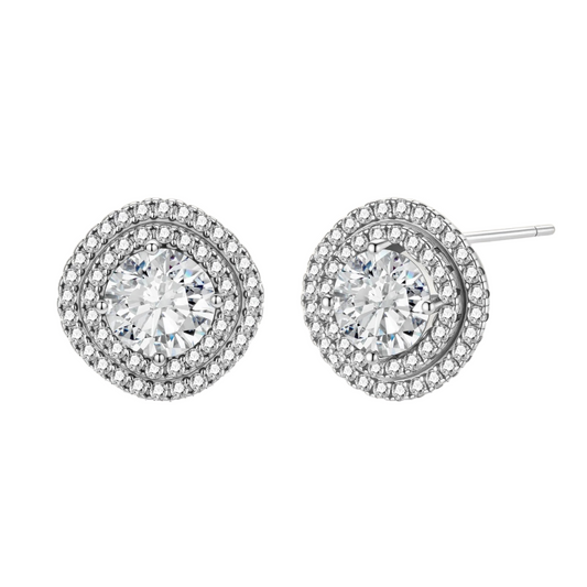Celestial Halo Moissanite Studs