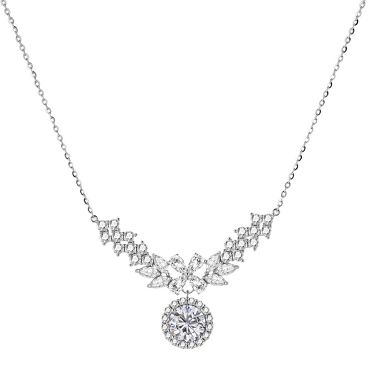 Celestial Wings Moissanite Statement Necklace
