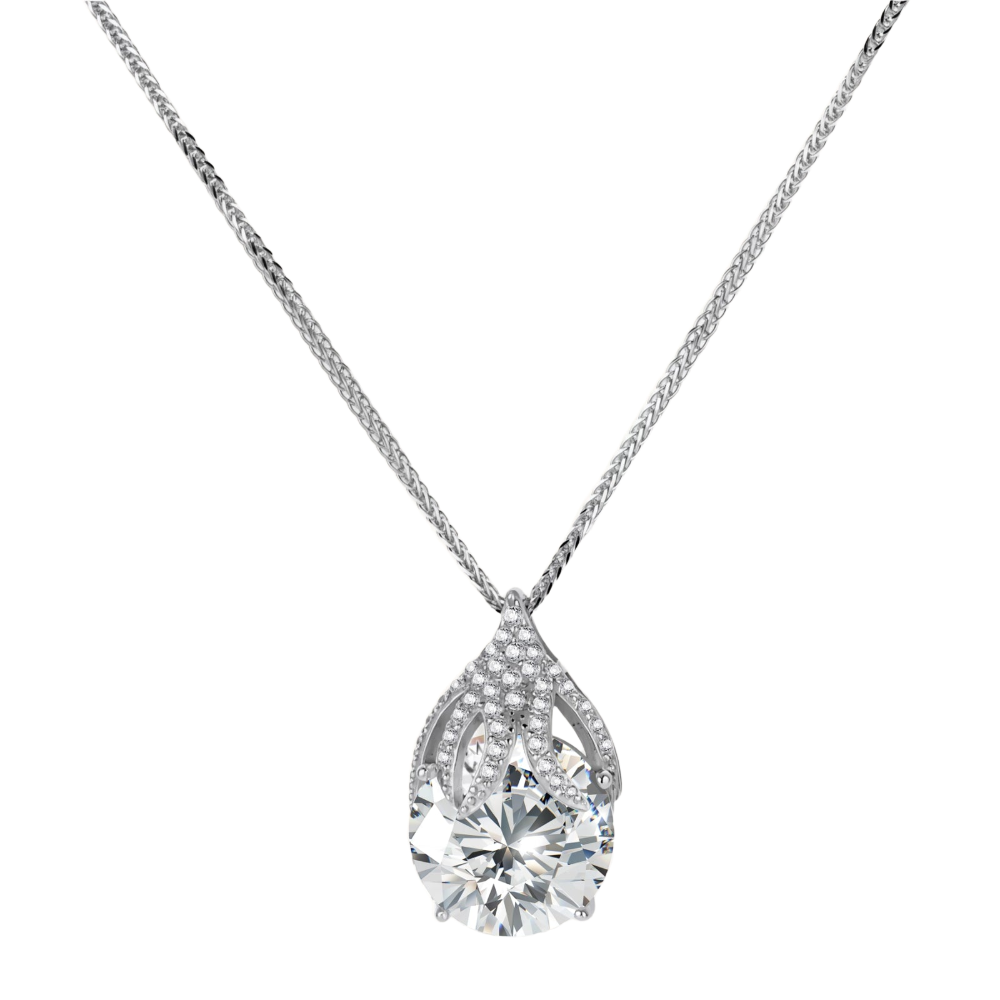 Teardrop Brilliance Moissanite Necklace