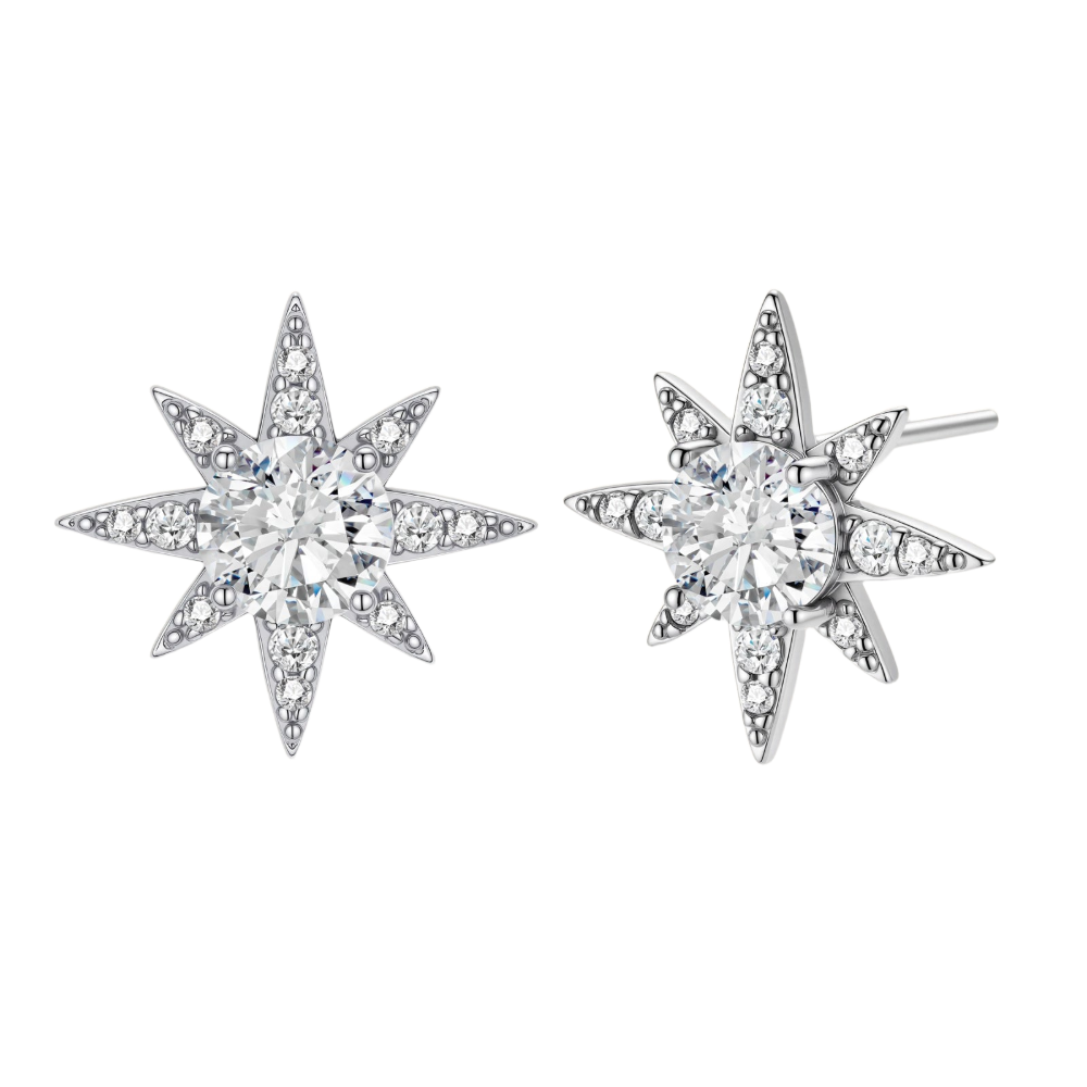 Celestial Star Moissanite Studs