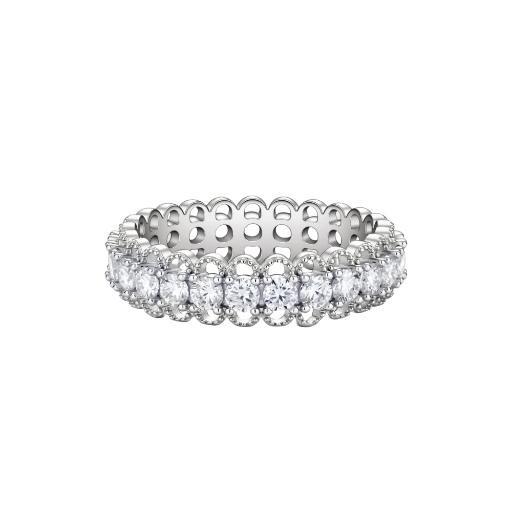 Milgrain Eternity-Style Moissanite Band