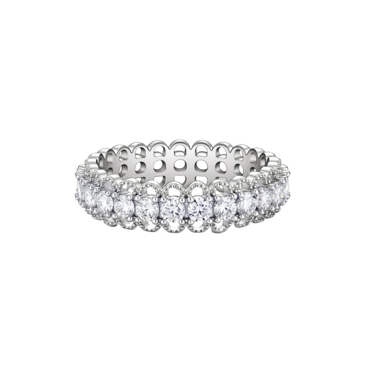 Milgrain Eternity-Style Moissanite Band
