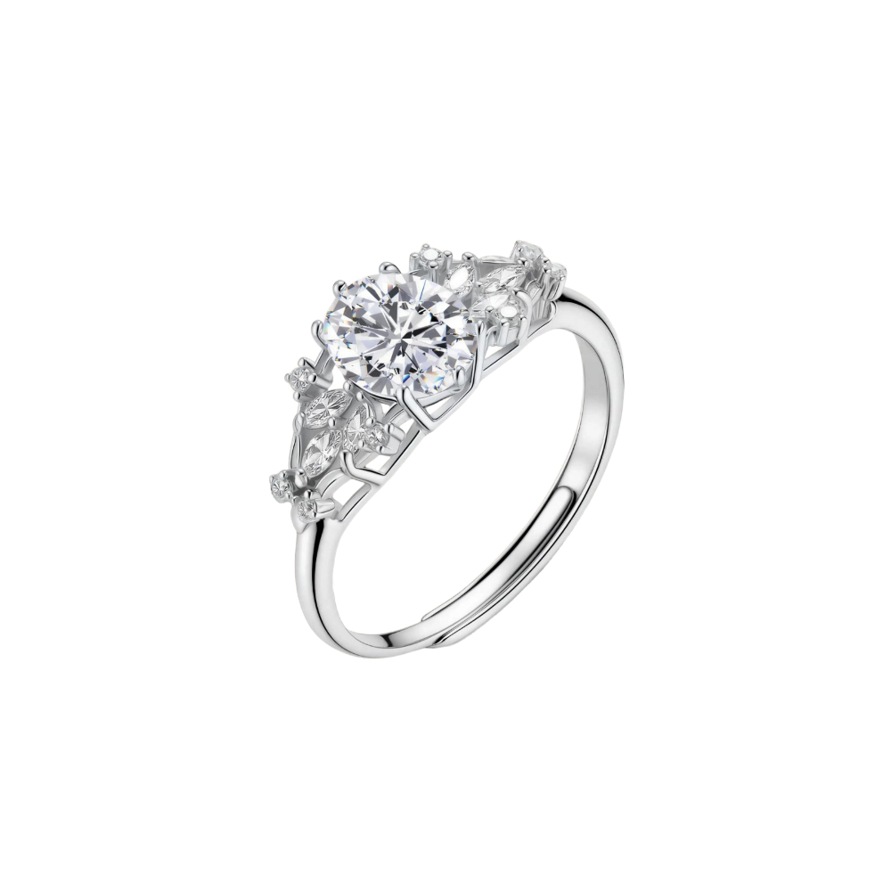 1.2 CT Oval Marquise Moissanite Ring