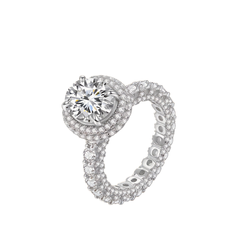 5 CT Oval Moissanite Statement Ring