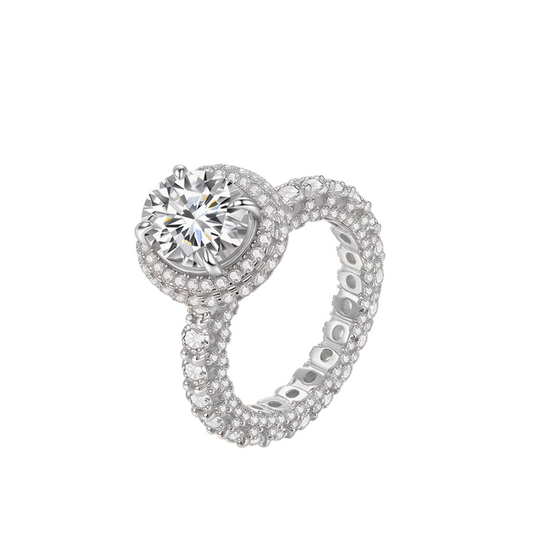 5 CT Oval Moissanite Statement Ring