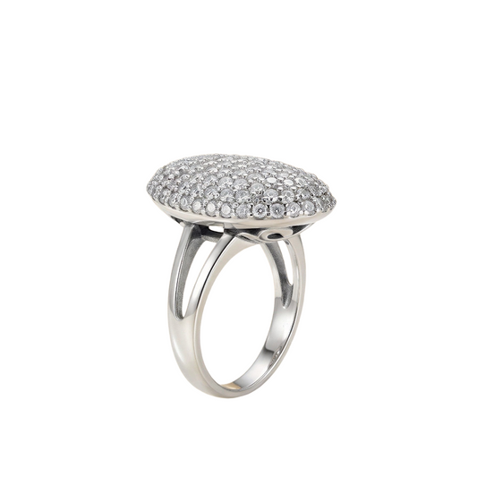 Vintage Oval Halo Moissanite Ring