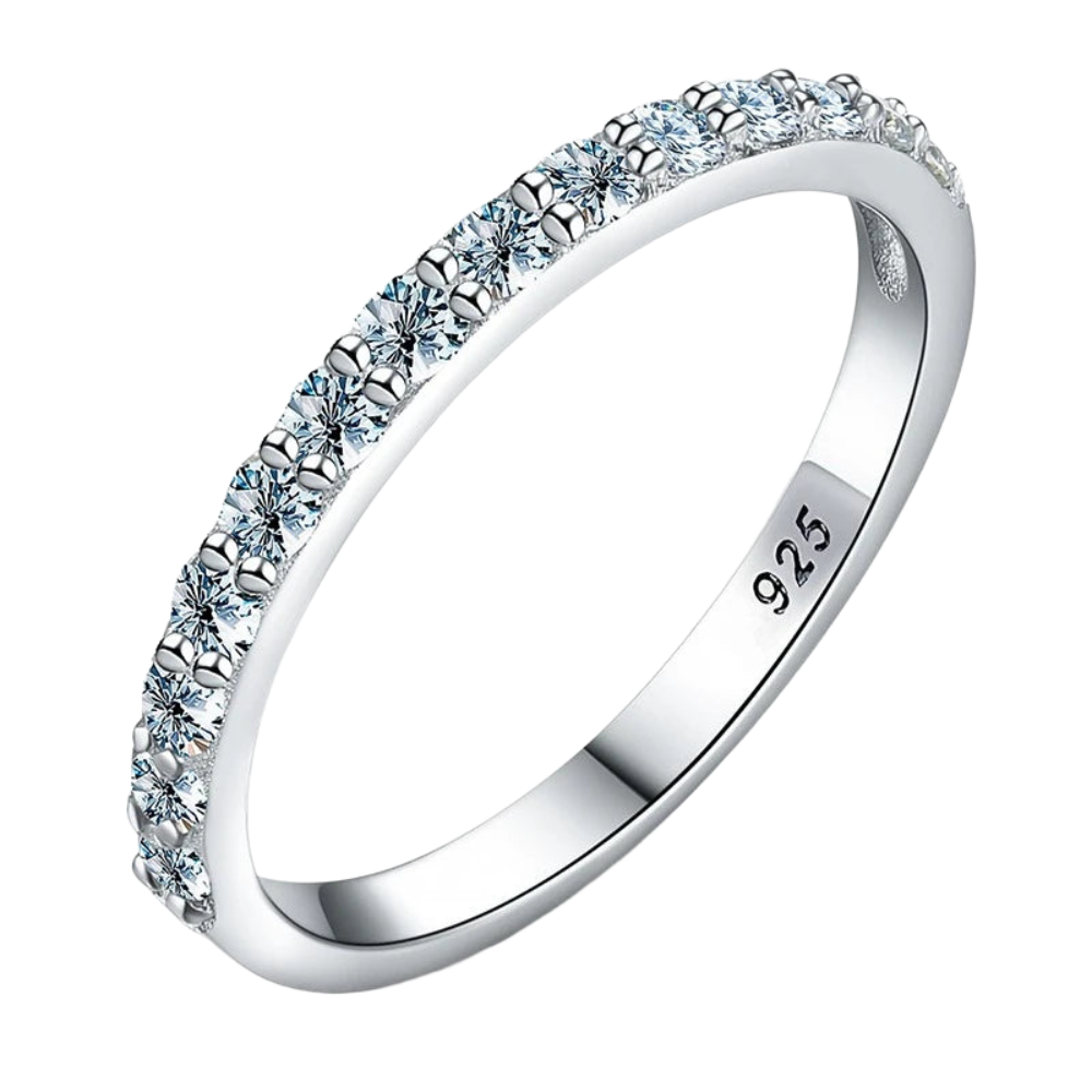 Prong-Set Moissanite Wedding Band